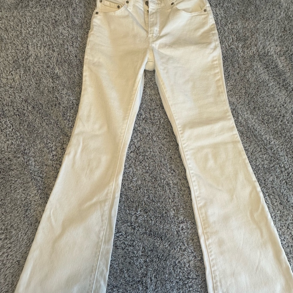Levi's White 726 Flare Jeans